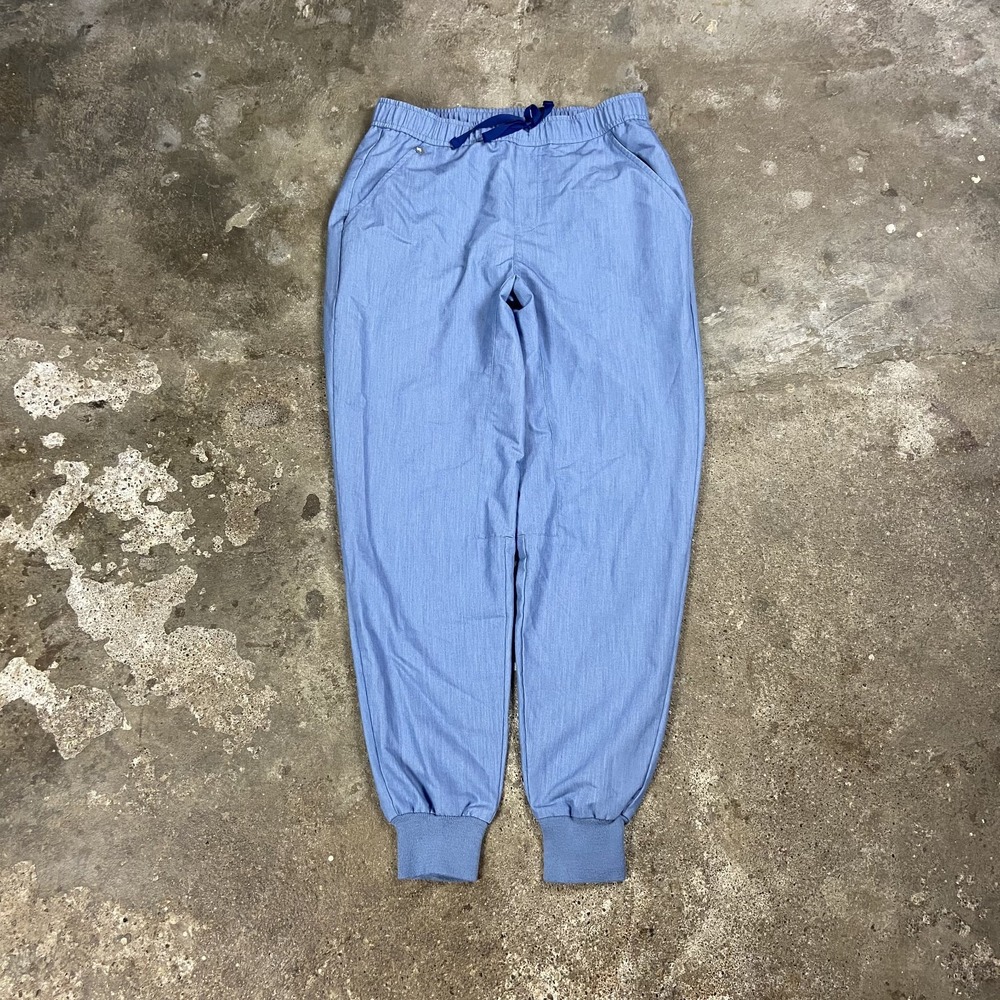 FIGS Scrub Pants Men's Size Medium Light Blue Drawstring Medical Wear Joggers